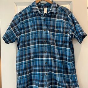Men’s Patagonia Organic Cotton Plaid Button-Up Size Large